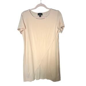 G by Giuliana Black Label Cross-Front Drama Long Top Pink Size L Cotton Blend